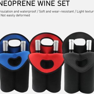 2 Fles Wijn Tote Carrier 750ml - Bier Blikken Koeltas - Neopreen Thermische Isolatie Tas Voor Outdoor Camping Picknick