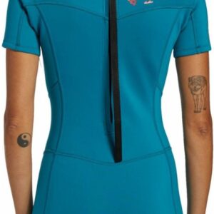 2025 Billabong Dames Foil 2mm Rug Ritssluiting Shorty Wetsuit ABJW5001