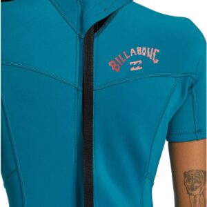 2025 Billabong Dames Foil 2mm Rug Ritssluiting Shorty Wetsuit ABJW5001