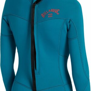 2025 Billabong Dames Foil 3/2mm Flatlock Rug Ritssluiting Wetsuit ABJW