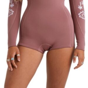 2025 Billabong Dames Spring Fever Natural 2mm Lange Mouwen Rug Ritsslu