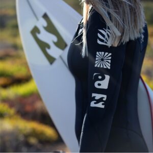 2025 Billabong Dames Synergy Natural 4/3mm Borst Ritssluiting Wetsuit