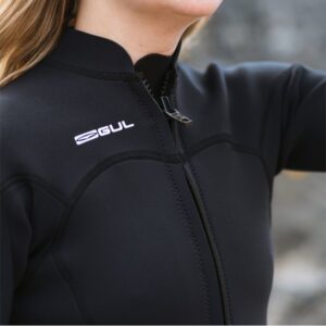 2025 Gul Dames Response Natur 3mm Front Zip Jas - Black