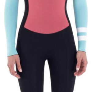 2025 Hurley Dames Air 2mm Mid Lange Mouwen Rug Ritssluiting Shorty Wet