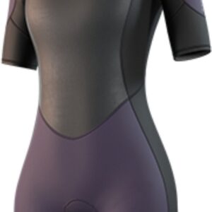 2025 Mystic Dames Brand 3/2mm Rug Ritssluiting Flatlock Shorty Wetsuit
