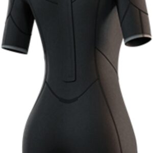 2025 Mystic Dames Brand 3/2mm Rug Ritssluiting Flatlock Shorty Wetsuit