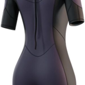 2025 Mystic Dames Brand 3/2mm Rug Ritssluiting Flatlock Shorty Wetsuit