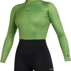 2025 Mystic Dames Lunar Lange Armen 2/2mm Rug Ritssluiting Shorty Wets