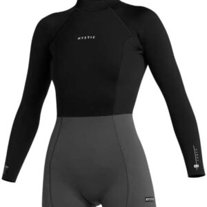 2025 Mystic Dames Lunar Lange Armen 2/2mm Rug Ritssluiting Shorty Wets