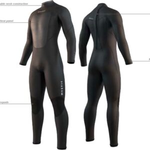 2025 Mystic Heren Brand 3/2mm Short Arm Rug Ritssluiting Flatlock Wets