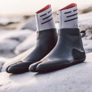 2025 O'Neill Gooru Dip 3mm Split Toe Wetsuit Boots - Smoke / Blac