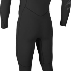2025 O'Neill Heren Hammer 3/2mm Borst Ritssluiting Wetsuit - Blac