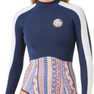 2025 Rip Curl Dames G-Bomb 1.5mm Lange Mouwen Rug Ritssluiting Lentepa