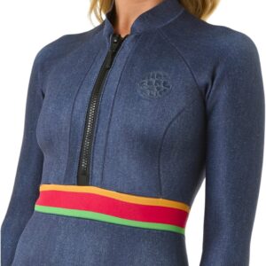 2025 Rip Curl Dames G-Bomb 1.5mm Lange Mouwen Voorkant Ritssluiting Le
