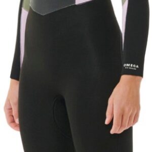 2025 Rip Curl Dames Omega 4/3mm Rug Ritssluiting Wetsuit - Khak
