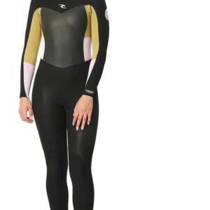 2025 Rip Curl Dames Omega 4/3mm Rug Ritssluiting Wetsuit - Khak