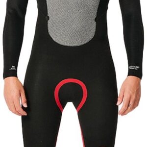 2025 Rip Curl Heren Omega 4/3mm Rug Ritssluiting Wetsuit - Blac