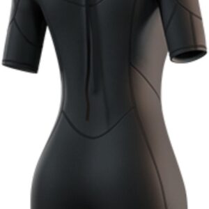 2026 Mystic Dames Brand 3/2mm Rug Ritssluiting Flatlock Shorty Wetsuit