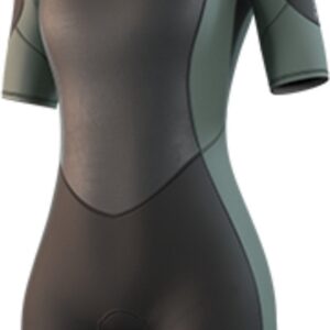 2026 Mystic Dames Brand 3/2mm Rug Ritssluiting Flatlock Shorty Wetsuit