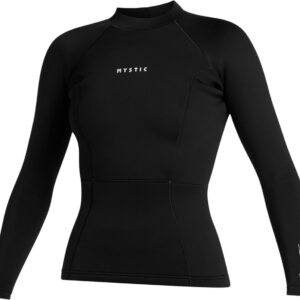 2026 Mystic Dames Lunar 2mm Long Sleeve Wetsuit Top - Bla