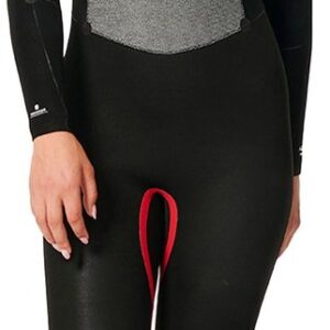 2026 Rip Curl Dames Omega 4/3mm Rug Ritssluiting Wetsuit - Blac