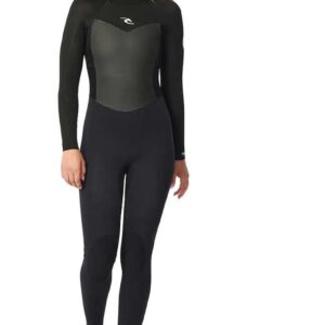2026 Rip Curl Dames Omega 5/3mm Rug Ritssluiting Wetsuit - Blac