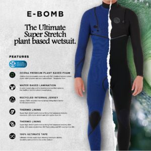 2026 Rip Curl Heren E-Bomb 4/3mm Borst Ritssluiting Wetsuit - N