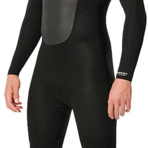 2026 Rip Curl Heren Omega 4/3mm Rug Ritssluiting Wetsuit - Blac
