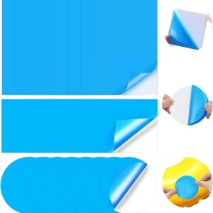 24 Stuks-Zwembad reparatieset-zwembadreparatiepatch-Zelfklevende reparatietape-Reparatiestickers - Waterdicht -Blauwe reparatieset voor zwembadpleisters -Voor reparatie van zwembaden, luchtbedden, opblaasbadjes