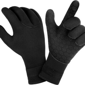 3 mm neopreen handschoenen, thermische en antislip zwembadsokken + duikhandschoenen, uniseks, handschoenen en surfsokken met verstelbare tailleband voor korull, kajak