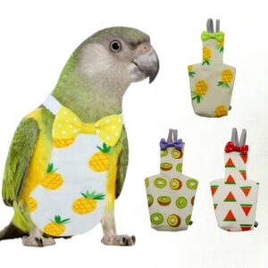 3 stuks - Papegaaienluiers - Vogelpoepzakjes - Vogelkleding - Verstelbare vliegluiers - Schattige duivenbroekjes en wetsuits - Huisdierbenodigdheden - Huisdierkleding