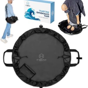 Aankleedmat Wetsuit - Droge Tas - Sportuitrusting Opslag - Waterdicht PVC - 32 Inch - Zwart