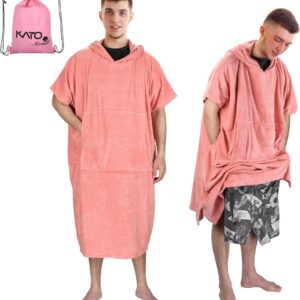 Absorberende Microvezel Surfponcho met Zak - Strandponcho & Wetsuit Verwisselpompe voor Dames en Heren