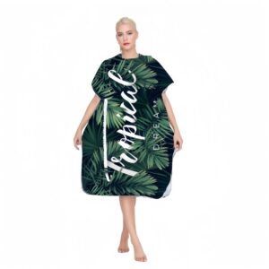 Allecto - Badlaken Poncho - Sneldrogend - Ideaal voor strandgebruik - 85x110cm - Veranderhanddoek - Comfortabel en praktisch - Geschikt voor volwas...