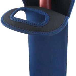 Allecto- Geïsoleerde koeltas - Reistas - Waterdicht - Blauw - Neopreen draagtas - Picknicktas - Geschikt voor reizen - Draagbaar - Wijnflessen - 750 ml.