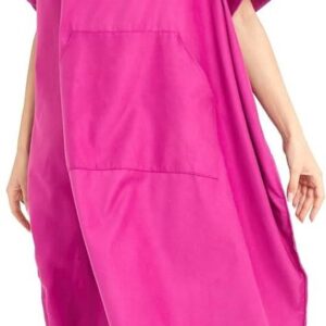 Allecto plus - Grote strandponcho voor volwassenen | Microvezel badhanddoek 110 x 90 cm | Paarse surfponcho met capuchon en zwemtas | Sneldrogende strandjas voor dames en heren