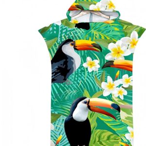 Allecto plus - Volwassen Hooded Strandlaken Veranderende Handdoek Poncho - 75x110cm - Strand Surfen Zwemmen Baden - Wetsuit Veranderende - Modus 9