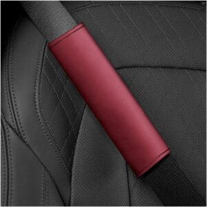Autogordel Kussens - Schouderhoezen - Comfortabel Rijden - Waterdichte Stof - 2 Stuks - Rood