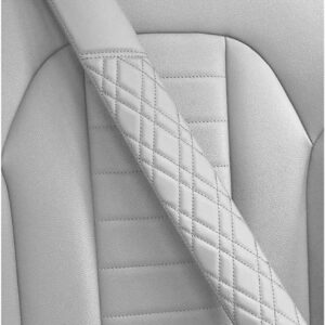 Autogordel Schouder Cover - Gordelkussen Zacht - Comfortabel Rijden - Beschermt Tegen Druk - 39 cm Lengte - Grijs