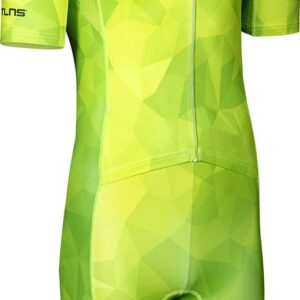 BTTLNS trisuit - triathlon pak - trisuit korte mouw heren - Typhon 2.0 NEON - geel-groen - S