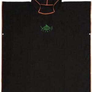 Badponcho Microvezel - Omkleedponcho Handdoek - Watersport Strand - Sneldrogend Sterk Absorberend - 90 x 110 cm - Zwart