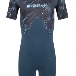 Beuchat Atoll Junior Back Zip 2 Mm Shorty Blauw 10-12 Years Jongens