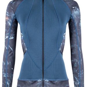 Beuchat Atoll Rash Guard Met Lange Mouwen En Volledige Ritssluiting Blauw M Vrouw