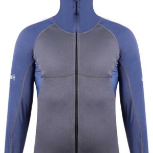 Beuchat Atoll With Hood Rash Guard Met Lange Mouwen En Volledige Ritssluiting Blauw S Man