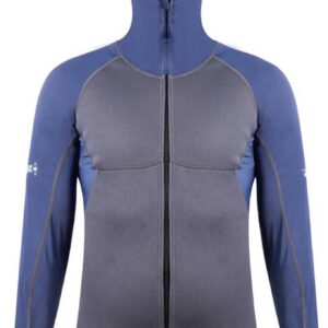 Beuchat Atoll With Hood Rash Guard Met Lange Mouwen En Volledige Ritssluiting Blauw XL Man