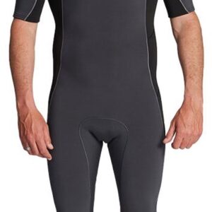 Billabong Absolute 2/2 Mm Korte Mouwen Neopreen Pak Rits Op De Borst Zwart S Man