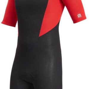 Billabong Intruder 2/2 Mm Korte Mouw Neopreen Pak Met Rits Op De Rug Rood S Man