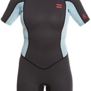 Billabong Launch 2/2 Mm Neopreen Pak Met Korte Mouwen En Ritssluiting Op De Rug Voor Dames Zwart 4 Vrouw