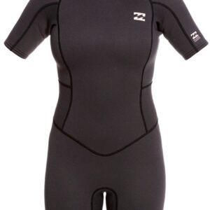 Billabong Launch 2/2 Mm Neopreen Pak Met Korte Mouwen En Ritssluiting Op De Rug Voor Dames Zwart 4 Vrouw