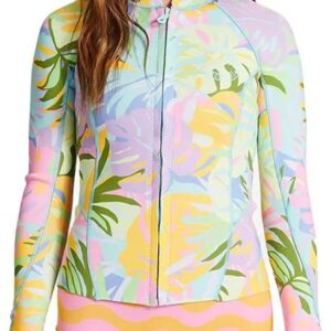 Billabong Peeky 1 Mm Dames Rashguard Met Lange Mouwen En Volledige Ritssluiting Veelkleurig S Vrouw